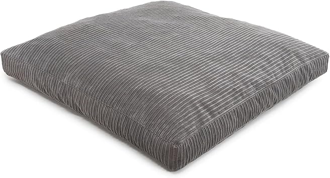 CordaRoy's Terry Corduroy Sensory Crash Pad for Kids and Adults, Children's Crash Mat with Soft Foam Filling, Gray