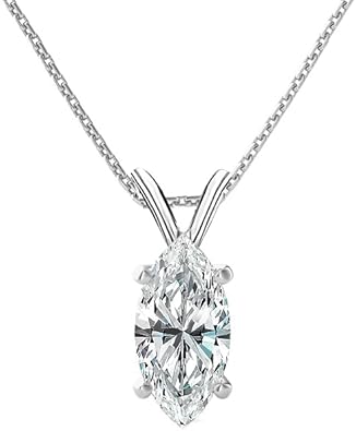 The Diamond Deal 1/4 Carat - 5 Carat | IGI Certified Lab Grown Diamond Pendant Necklace For Women | 14K White, Yellow Or Rose Gold | Lab Created Solitaire Lab-Grown Diamond Pendant Necklace