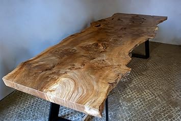 Customized Large Epoxy Table, Unique Wooden Live Edge, Resin Dining Table for 2, 4, 6, 8, Epoxy Coffee Table, Living Room Table, Home décor (28.5" Inches Tall, 90 x 36 Inches)