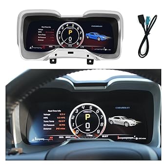 Xuenav Car Digital Cluster for Chevrolet Camaro SS 2010 2011 2012 2013 2014 2015 Digital Dash Replacement Linux LCD Screen Upgrade Digital Display Speedometer Instrument Dashboard Panel
