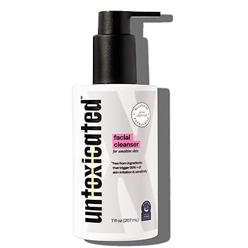 Untoxicated Face Wash - Gentle & Hydrating Face Cleanser for Sensitive Skin - Ceramides, Hyaluronic Acid & Glycerin - No Common Irritants - Non-Foaming - Soap Free - Fragrance Free - 7 Ounce