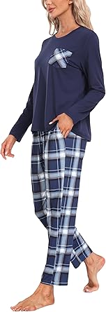 MoFiz Women's Pajama sets Long Sleeve Sleepwear Soft Christmas Pajamas 2 Piece Loungewear Warm Pjs Sets for Winter Holiday