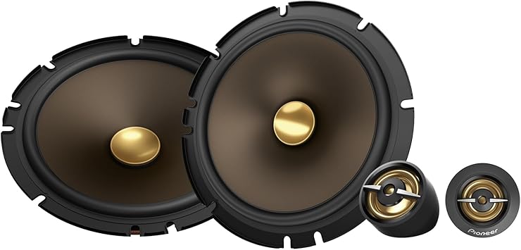 PIONEER A-Series MAX TS-A653CH 6.5” 2-Way Speakers (Pair) – 370W Max, Crisp Highs + Clear Vocals, Enhanced Bass, Ideal Factory Upgrade, Installation Adaptors Included