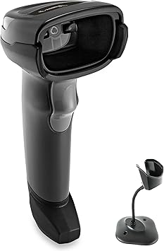 Zebra DS2208 Handheld Barcode Scanner w/Stand | 1D 2D QR Code Scanner |Easy Setup | Corded with Shielded USB Cable