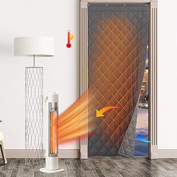 RYB HOME Summer Heat Blocking Thick Quilted Insulated Curtains, Thermal Insulated Curtains Room Divider for Energy Saving Window Treatment for Bedroom Living Room, W42 x L86, Grey, 1 Panel