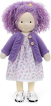BlissfulPixie Handmade Waldorf Doll - Fruzie 12", Soft Girl Rag with Cute Stuffed Plush, Ideal First for Babies & Toddlers