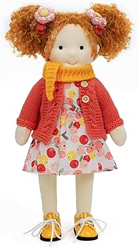 BlissfulPixie Waldorf Doll - Handmade Rag Doll Plush Toy for Kids - Personalized Collectors Item with Beautiful Present Box - Hrabinella 12"