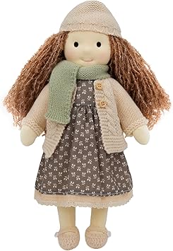 BlissfulPixie Waldorf Handmade Rag Doll - Personalized Collectors Plush for Kids Birthday Present with Beautiful Box-Lenka 12"