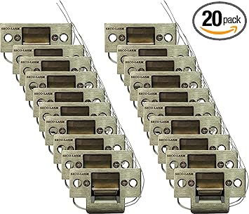 Seco-Larm SD-991A-D1Q Pack of 20 Mini No-Cut Electric Door Strikes; Indoor Use, Converts Cylindrical Lock Sets Into an Electronic Access-Controlled Locking System, Stainless Steel Keeper