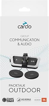 Cardo Packtalk Outdoor Helmet Communication System for Skiing, Snowboarding, Mountain Biking, Cycling and Other Outdoor Activities