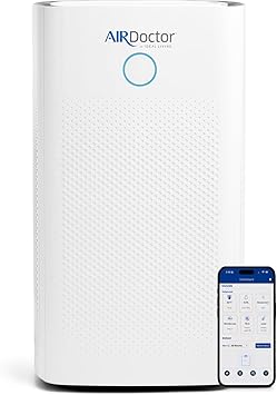 AIRDOCTOR AD5500 Smart App Air Purifier. Cleans Whole Home, XL Rooms Up to 4172 ft2. Removes Allergens, Smoke, Dust, Mold, Pet Hair, Odors, Pollen. Hospital-Grade UltraHEPA, Premium Carbon Filtration