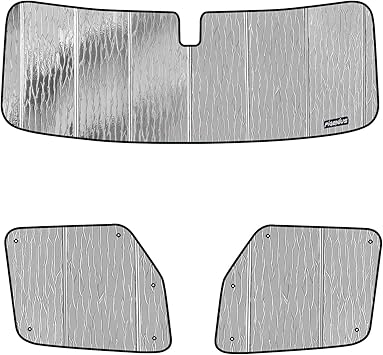 Pigenius Custom Fit Sunshade Set for Freightliner Cascadia (2018-2025) - Thick Foam Armor, Full Coverage (Windshield + Sides)
