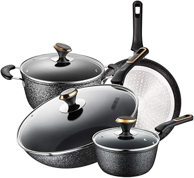 Aluminum Alloy Non Stick Pot Set Multi Functional Cooking Utensils for Household Kitchens Cookware Set