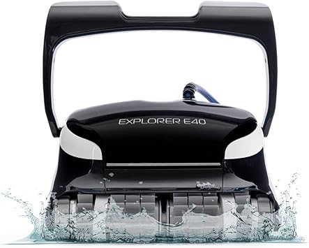 Dolphin Explorer E40 Automatic Robotic Pool Vacuum Cleaner with Wi-Fi, Wall Climbing Capability, Waterline Scrubber Brush, Ideal for Inground Pools up to 50 FT in Length