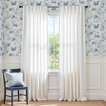 Lazzzy Velvet Curtains White Thermal Insulated Curtains Soundproof Noise Reducing Drapes for Bedroom Living Room Light Filtering Home Decor Rod Pocket 84 Inch Length 2 Panels,W62 x L84