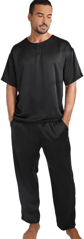 Lunya Washable Mens Silk Pajama Set - Men's Sleepwear - Multiple Color Options - Size S-XXL