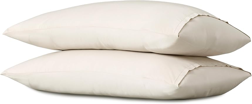 Cozy Earth Standard Pillowcases Set of 2 - Made of 100% Viscose from Bamboo, Ultra-Soft & Luxury, Woven from Naturally Breathable & Lightweight Fabric - Oat