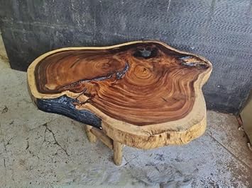 Exotic Live Edge Gray Resin Epoxy Coffee Table Home Office Table Center Table Console Table End Table Side Table Bar Counter Table Patio Table Dining Table Home Décor