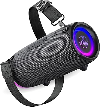 TREBLAB Loud Portable Wireless Bluetooth Speaker, 60W Deep Bass, IPX7 Waterproof Outdoor Speaker, 20H Rechargeable Battery, Built-in Powerbank, TWS Stereo Pairing, Mic, USB-C, Carrying Strap - HD-Max