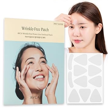 AVCA Wrinkle Repair Patches for Frown Lines Forehead Lines and Smile-Line Patches - Korean Skin Care, The Anti Wrinkle Patch Non invasive Wrinkle Smoothers for Face Wrinkles 55p