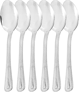 Gibson Home Tustin Teaspoon with Hang Tag, Pack of 6, Stainless Steel, Kitchenware and Accessories