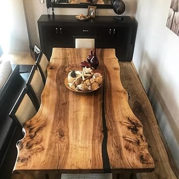 Modern Rustic Live Edge Dining Table Kitchen Table Patio Table Coffee Table Console Table Conference Table End/Side Table Living Room Table Home Décor (30"" Inches Tall, 72 x 36 Inches), Brown