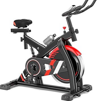 Sports Upright Exercise Bike Spinning Bike Ultra-quiet Home Magnetron Exercise Bike Fitness Equipment Home Fitness Gym (Indoor Sport) (Black 97x50x103
