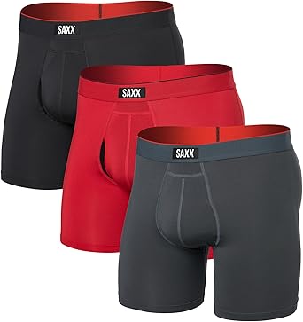 SAXX Underwear Co. Men's Multi-Sport Mesh Boxer Brief Fly 3-Pack