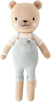 cuddle + kind Charlie The Honey Bear Regular 20" Hand-Knit Doll – 1 Doll = 10 Meals, Fair Trade, Heirloom Quality, Handcrafted in Peru, 100% Cotton Yarn