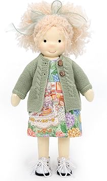BlissfulPixie Handmade Waldorf Collect Rag Doll Birthday Present with Exquisite Box-Aaliyah 12"