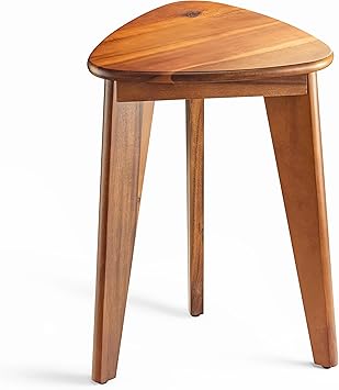 HOLANA 18" Corner Shower Foot Rest - Wooden Showers Stool Seat for Shaving Legs - Small Corner Shower Benches for Inside Shower - Waterproof Bath Step Stools Bench for Bathroom