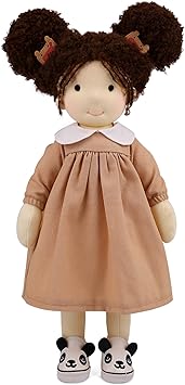 BlissfulPixie Rag Doll Plush Waldorf Doll - Handmade Birthday Present for Girls Isabella 12'' with Exquisite Box