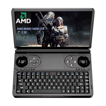GPD WIN Mini Handheld Game Console, 7" Touchscreen Gaming PC Mini Laptop Gamepad UMPC Win11 [AMD Ryzen 7 8840U 16GB RAM/1TB M.2 NVMe SSD]