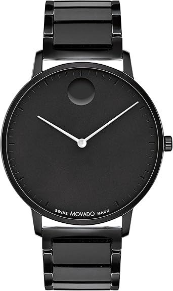 Movado Face Men's Luxury Quartz Watch - Swiss Movement - Water Resistance 30 Meters (3ATM) - Elegant Timepiece - Gift for Him - 41mm