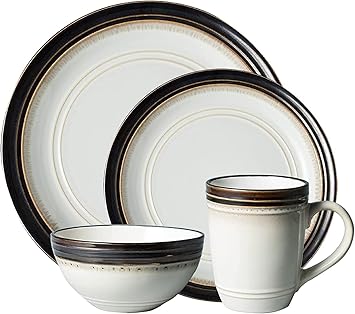 Stylish Dishes Set for Restaurant and Home, 32Pieces Dinnerware Set Service for 8 - Stoneware Vintage Series Porcelain Tableware, 8Xdishes, 8Xdessert Plate, 8Xbowl, 8Xmug Kitchenware