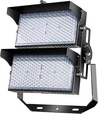 Juyace 900W LED Stadium Light 135,000LM, IP66 Waterproof Outdoor Flood Light for Sports Fields & Arenas, Replaces 2500W MH, 5000K Daylight, High Mast Mount with Power Cord