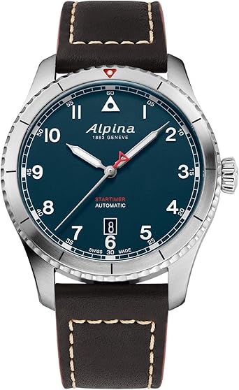 Alpina Men's Heritage Startimer Swiss Made 3-Hand Date Automatic Watch, Stainless Steel, Sapphire Crystal, 41mm, 100M Water Resistant