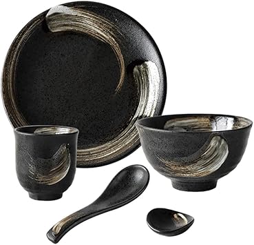 Ceramic Rice Spoon Bowl Dish Plate Home Simple Single Set Dish Restaurant Tableware Set Kitchenware, Onesize