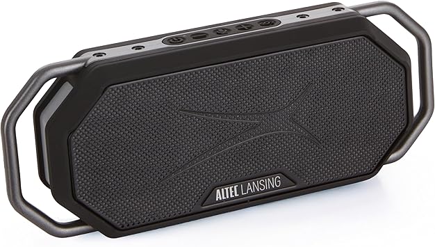 Altec Lansing HydraWAVE Portable Bluetooth Speaker, 12h Playtime, USB-C Quick Charge, True Wireless Pairing, IP67 Waterproof Bluetooth Speaker, Voice Assistant Compatible