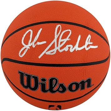John Stockton Signed Wilson Indoor/Outdoor NBA Basketball - Autographed Basketballs