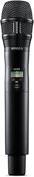 Shure ULXD2/N8SB Handheld Transmitter with Nexadyne 8/S Black Supercardioid Vocal Mic Capsule - for ULX-D Digital Wireless Microphone Systems, Receiver Sold Separately | G50 Band (ULXD2/N8SB=-G50)
