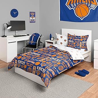 FOCO Unisex-Adult NBA Team Logo Bed in a Bag Comforter, Sheets, Pillow Cases Bedding 5-Piece Set