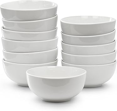 Elama Professional Kitchen 12 Piece Porcelain Dinnerware/Tableware Set (Bowl White)
