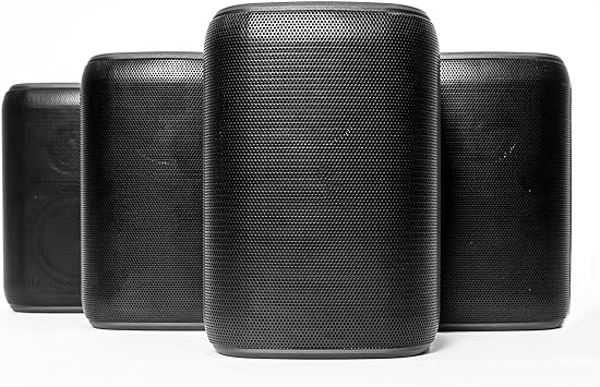 Rocksteady Stadium 2 Bluetooth Speaker Bundle – 4 Speakers | Multi-Room Wireless Sound System | Up to 30-Hr Battery | 150 ft Range | Stereo L/R Config