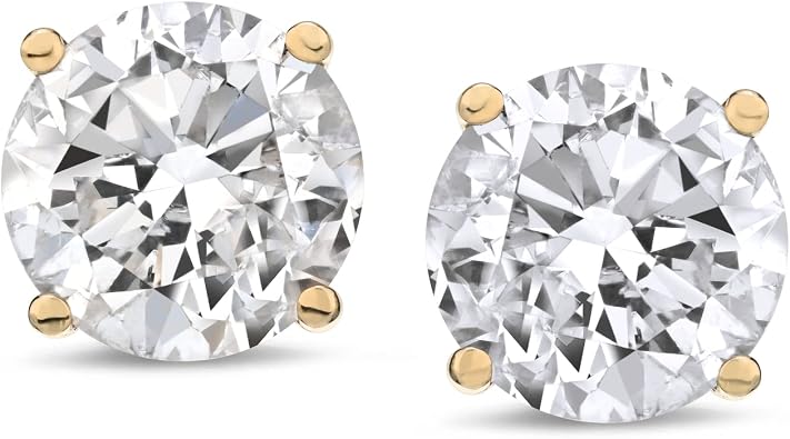 The Diamond Channel CERTIFIED 1 to 6 Carat LAB GROWN Solitaire Diamond Stud Earrings Round Cut 4 Prong Screw Back (F-G Color, VS1-VS2 Eye Clean Clarity)