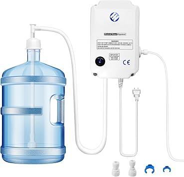 Bottled Water Dispenser Pump System for Home，2L Flow Drinking Water Pump Dispensing Single Inlet for 5 Gal，110V Electric Water Jug Bottle Pump for Coffee Ice Machines Refrigerator Faucet