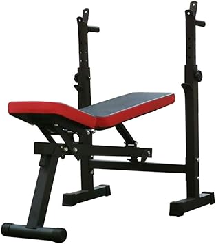 Weight Bench with Rack Adjustable Weight Bench for Full Body Workout Home Gym Exercise Fitness Machine Bench Strength Weights Equipment Without Barbell
