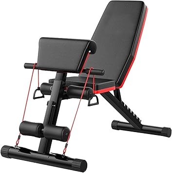 Abdominal Boards, Folding Dumbbell Bench Press Adjustable Backrest Sit Up Abdominal Multi-Functional Fitness Stool Workout Bench Equipment Home
