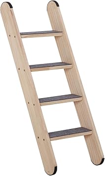 SHENGOCASE Solid Wood Wall Leaning Cat Ladder for Indoor Cats and Small Medium Dog, Stair Step for Window Bed, Wall Climbing Furniture (31.5")