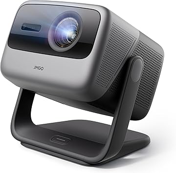 JMGO N1S Ultimate Triple Laser 4K Projector, 3300 ISO Lumens Projector, Google TV Netflix, Real-Time Auto Screen Fit, HDR10, 300", Blu-ray 3D, Home Theater Projector with 20W Dolby Digital+
